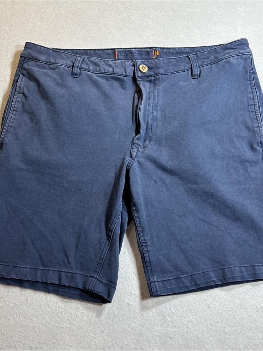 Tailor Vintage Connecticut Originals Greenwich Shorts Mens 34 Navy 9” Inseam - Picture 2 of 13